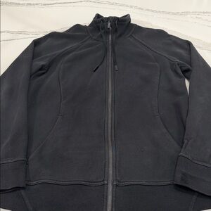 Lululemon Full Zip Mock Huddle and Hustle Jacket Black Size 12
